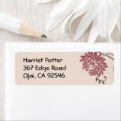 Étiquette Papier peint Vintage Chrysanthemum (En situation)