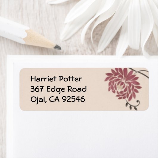 Étiquette Papier peint Vintage Chrysanthemum (En situation)