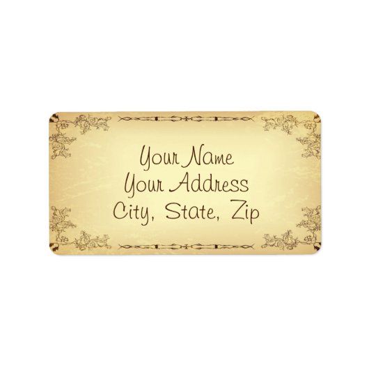 Étiquette Papier vieilli Vintage rétro (Devant)