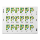 Étiquette Papilio Ulysses Papillon (Feuille entière)