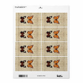 Étiquette papillon (Feuille entière)