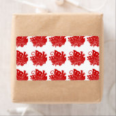 Étiquette Papillon asiatique Japonais Conception Kamon (En situation)