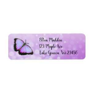 Étiquette Papillon assez pourpre