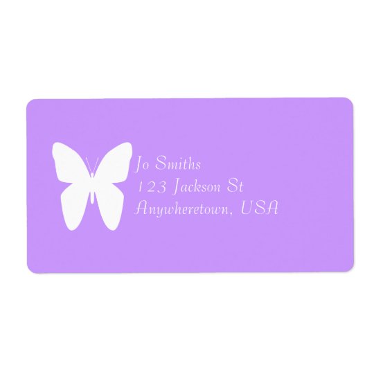 Étiquette Papillon blanc