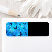 Étiquette Papillon bleu (En situation)