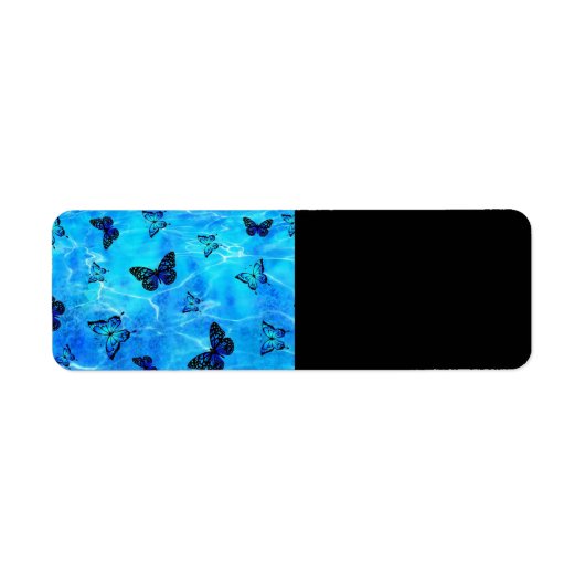 Étiquette Papillon bleu (Devant)