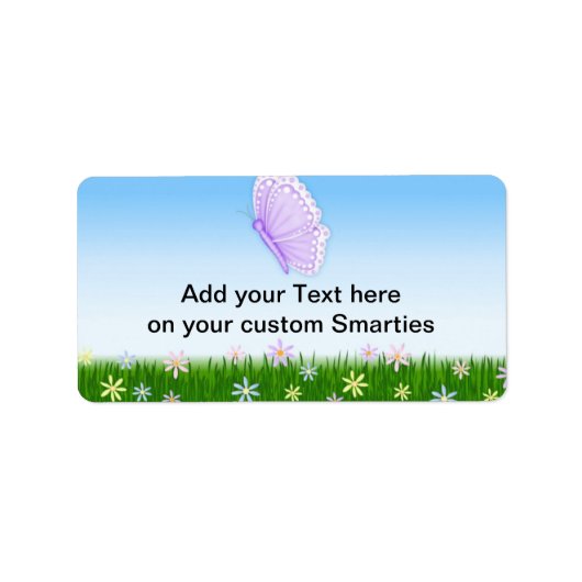 Étiquette Papillon d'anniversaire Smartie Candy enveloppes É (Devant)