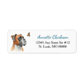 Étiquette Papillon de chien Boxer Merveille (Devant)