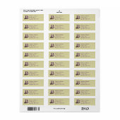 Étiquette Papillon de chiot Beagle Monogramme Initiale B Adr (Feuille entière)