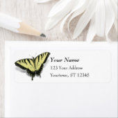 Étiquette Papillon de queue de tigre (En situation)