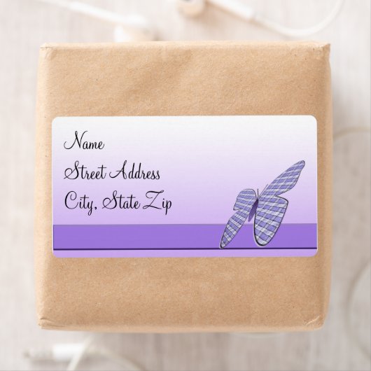 Étiquette Papillon En vichy (En situation)