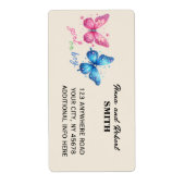 Étiquette papillon Genre Reveal Party Invitation (Devant)