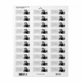 Étiquette Papillon gris Damas Adresse de retour (Feuille entière)