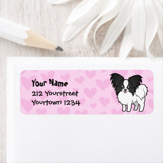 Étiquette Papillon Love (En situation)