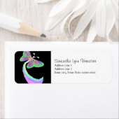 Étiquette Papillon luttant sur Black By : Mendi (En situation)