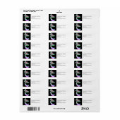 Étiquette Papillon luttant sur Black By : Mendi (Feuille entière)