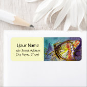 Étiquette PAPILLON MAGIQUE EN BLEU Ivoire (En situation)