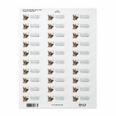 Étiquette Papillon Merveille de Chien de Berger Allemand (Feuille entière)