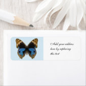 Étiquette Papillon Pansy Bleu (En situation)