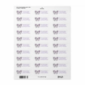 Étiquette Papillon pourpre (Feuille entière)
