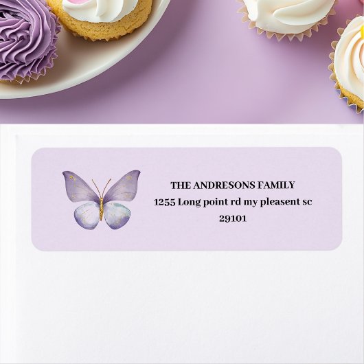 Étiquette Papillon pourpre