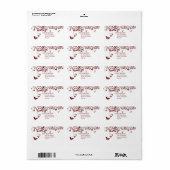 Étiquette Papillon rouge (Feuille entière)
