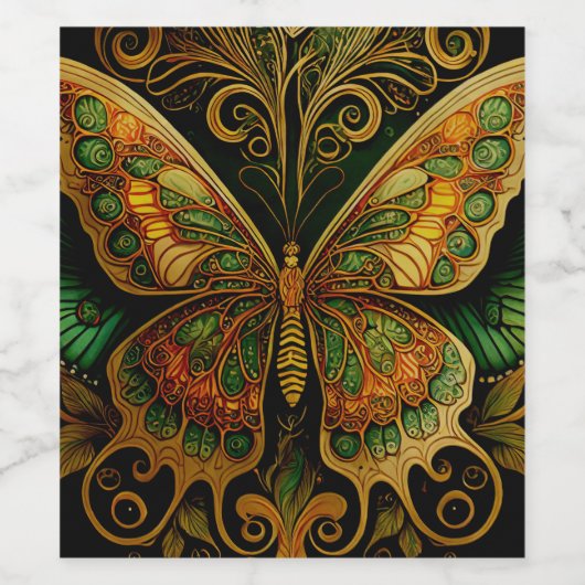 Étiquette papillon Steampunk (Étiquettes simples)