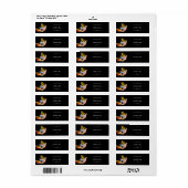 Étiquette Papillon sur Lotus Bloom (Feuille entière)