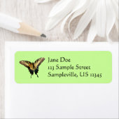 Étiquette Papillon Swallowtail III Belle photo colorée (En situation)