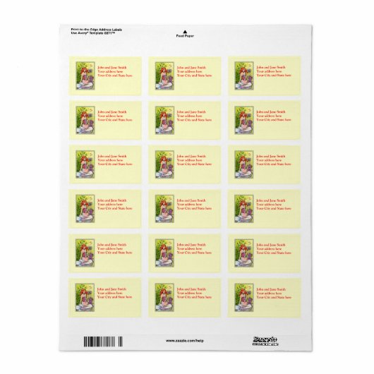 Étiquette Papillon vapeur (Feuille entière)