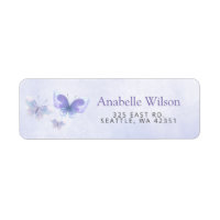 Papillons de lilas violet rustique aquarelle