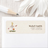 Étiquette Papillons des bois de champignons (En situation)