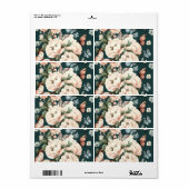 Étiquette Papillons et fleurs (Feuille entière)