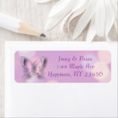 Étiquette Papillons Lavender Bokeh (En situation)