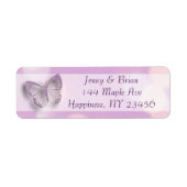 Étiquette Papillons Lavender Bokeh (Devant)