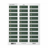 Étiquette Papillons Monogramme Initiale B Adresse de Retour  (Feuille entière)