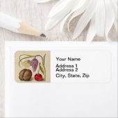 Étiquette Papillons noix Fleur Cerisier Aquarelle Art (En situation)