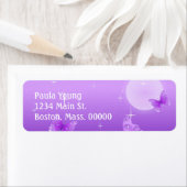 Étiquette Papillons pourpres (En situation)