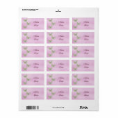 Étiquette papillons verts, (Feuille entière)