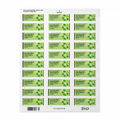 Étiquette Papillons verts (Feuille entière)