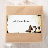 Étiquette Papillons vintages (En situation)