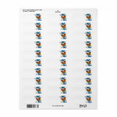 Étiquette Papillons volants Morpho et Monarch (Feuille entière)
