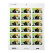Étiquette Pâques - Cavalier Roi Charles Spaniel - Charlie (Feuille entière)
