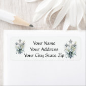 Étiquette Pâques Lys et Croix (En situation)