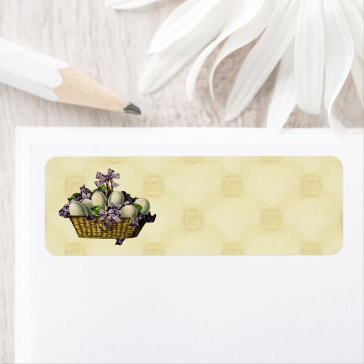 Étiquette Pâques vintage (En situation)