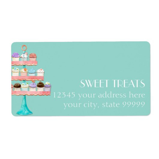Étiquette Paquet d'affaires Cupcake Dessert Baking Bakery (Devant)