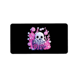 Étiquette paquet de fantôme mignon Halloween boo