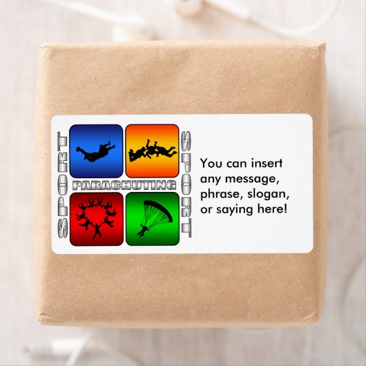 Étiquette Parachutage spectaculaire (En situation)