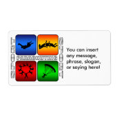 Étiquette Parachutage spectaculaire (Devant)