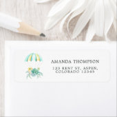 Étiquette Parachute floral Bouquet (En situation)